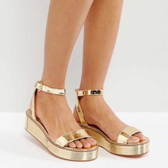 gold sandals